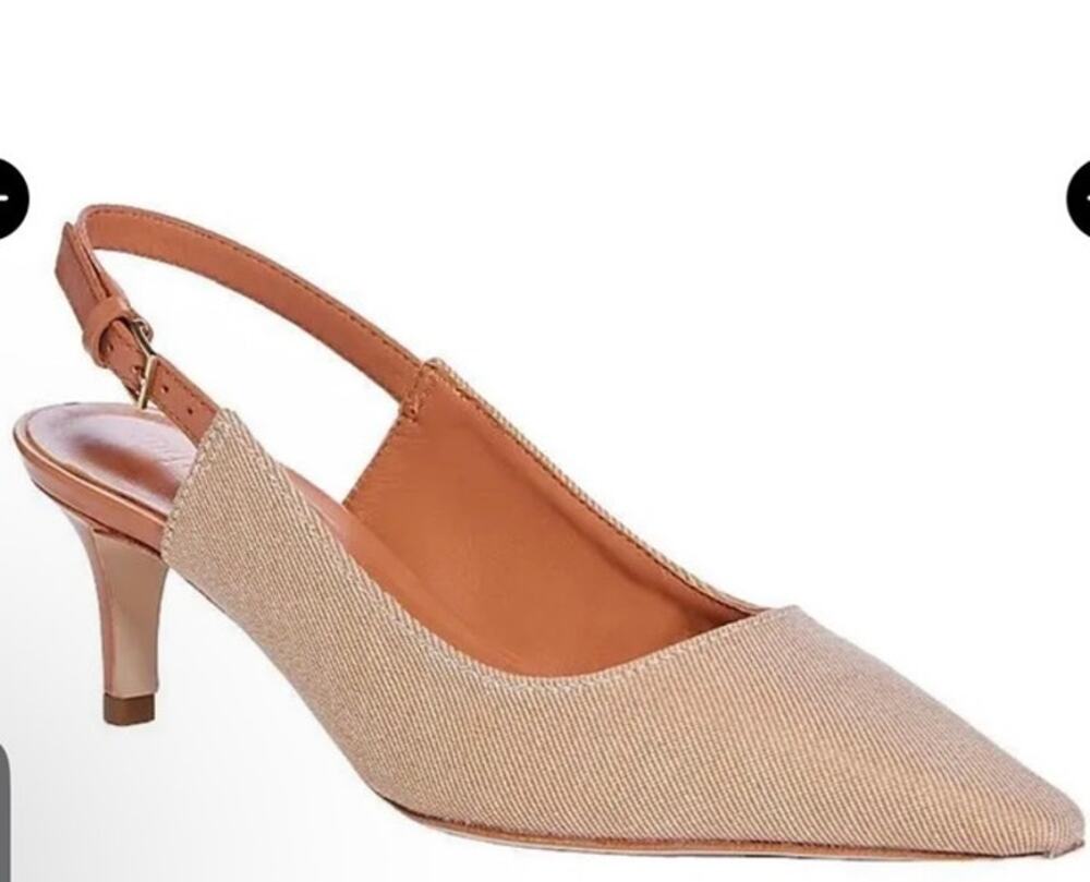 CINQ A SEPT Slyvie Denim Slingback Pumps